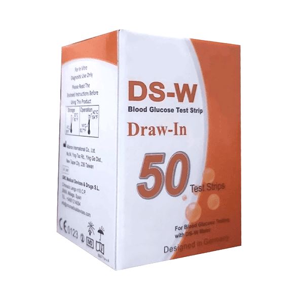 نوار تست قند خون دی اس دبلیو (DS-W) (انقضا 2026/10)