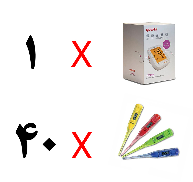 پک فشارسنج سخنگو یوول YE680B + تب سنج مایکرولایف MT50