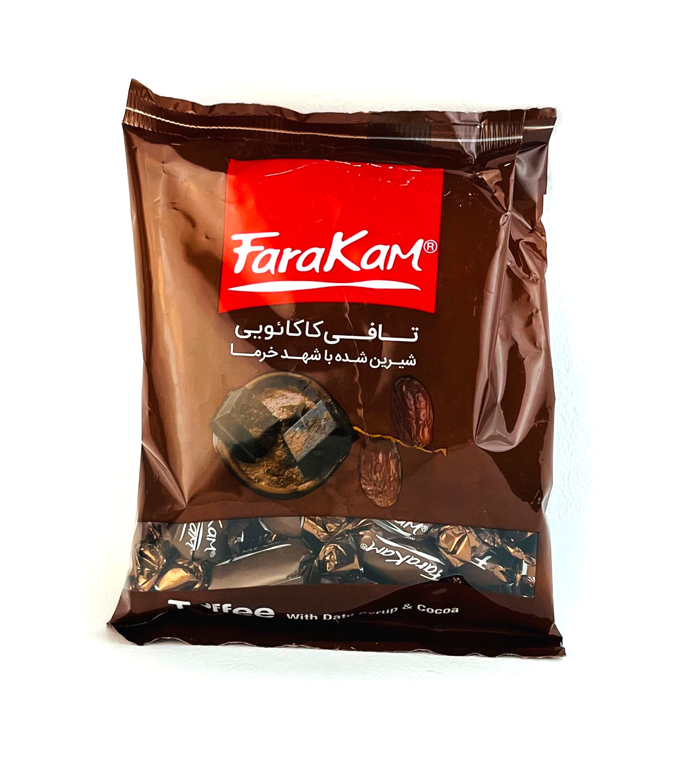 تافی باطعم کاکائو شیرین شده با شهد خرما