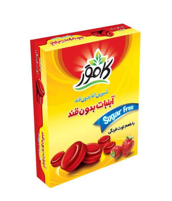 آبنبات توت فرنگی بدون قند و رژیمی